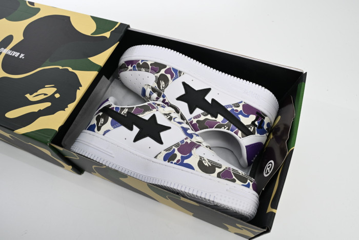 bape sta to low white purple color spray