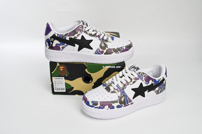 bape sta to low white purple color spray