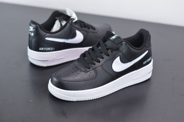 nike air force 1 black cut-out swoosh cz7377-100