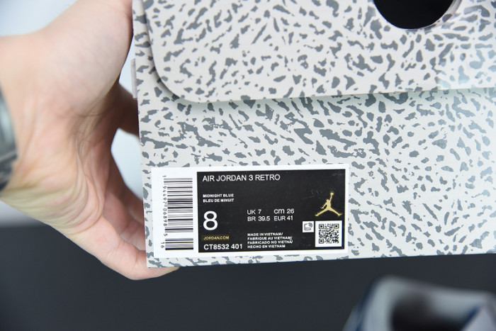 air jordan 3 “midnight navy” ct8532-401