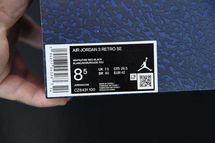 air jordan 3 retro se fire red denim cz6431-100