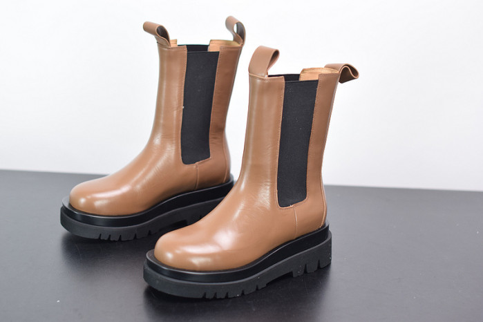 Bo*te*ga ve*ne*ta chelsea tire leather high boot