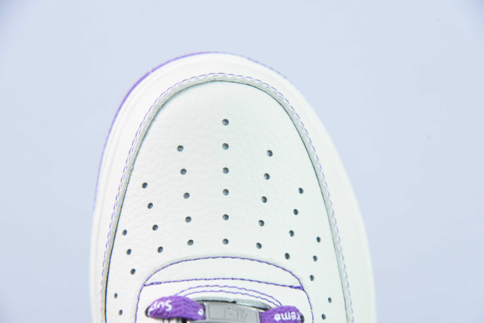 nike air force 1 07 low x S*p*e white and deep pruple su0220-012