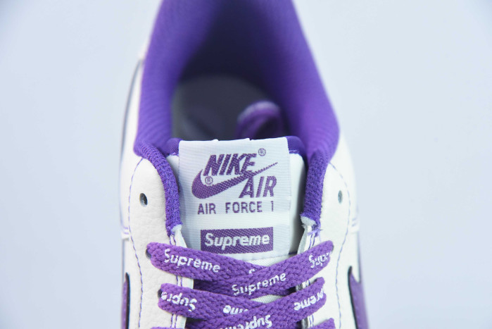 nike air force 1 07 low x S*p*e white and deep pruple su0220-012