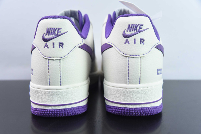 nike air force 1 07 low x S*p*e white and deep pruple su0220-012