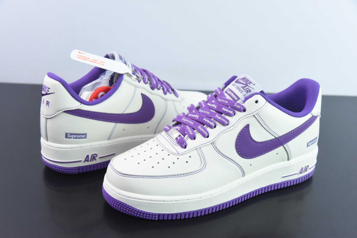 nike air force 1 07 low x S*p*e white and deep pruple su0220-012